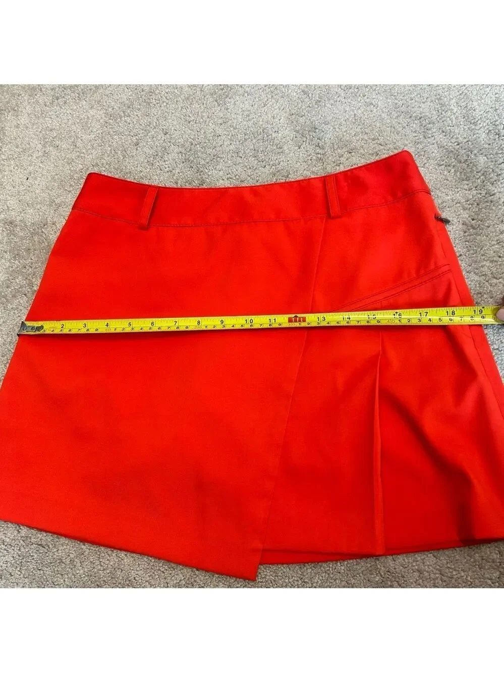 Cutter & Buck Annika Golf pleated mini skort skirt Red orange 6 NWOT